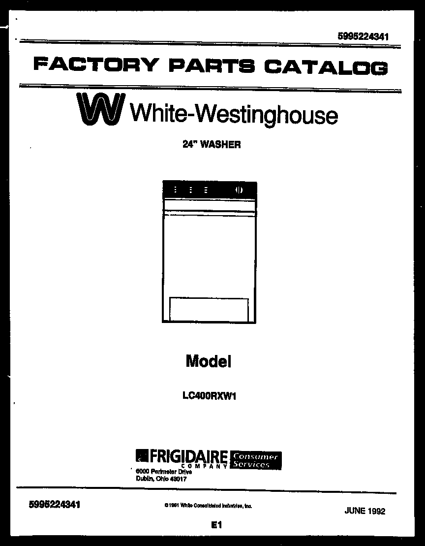 White-Westinghouse LC400RXW1 null diagram