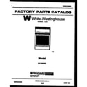 White-Westinghouse GF750NW6 cover page diagram