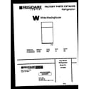 White-Westinghouse RT143SLW0 cover page diagram