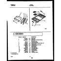 White-Westinghouse GF690RXW1 cooktop and drawer parts diagram