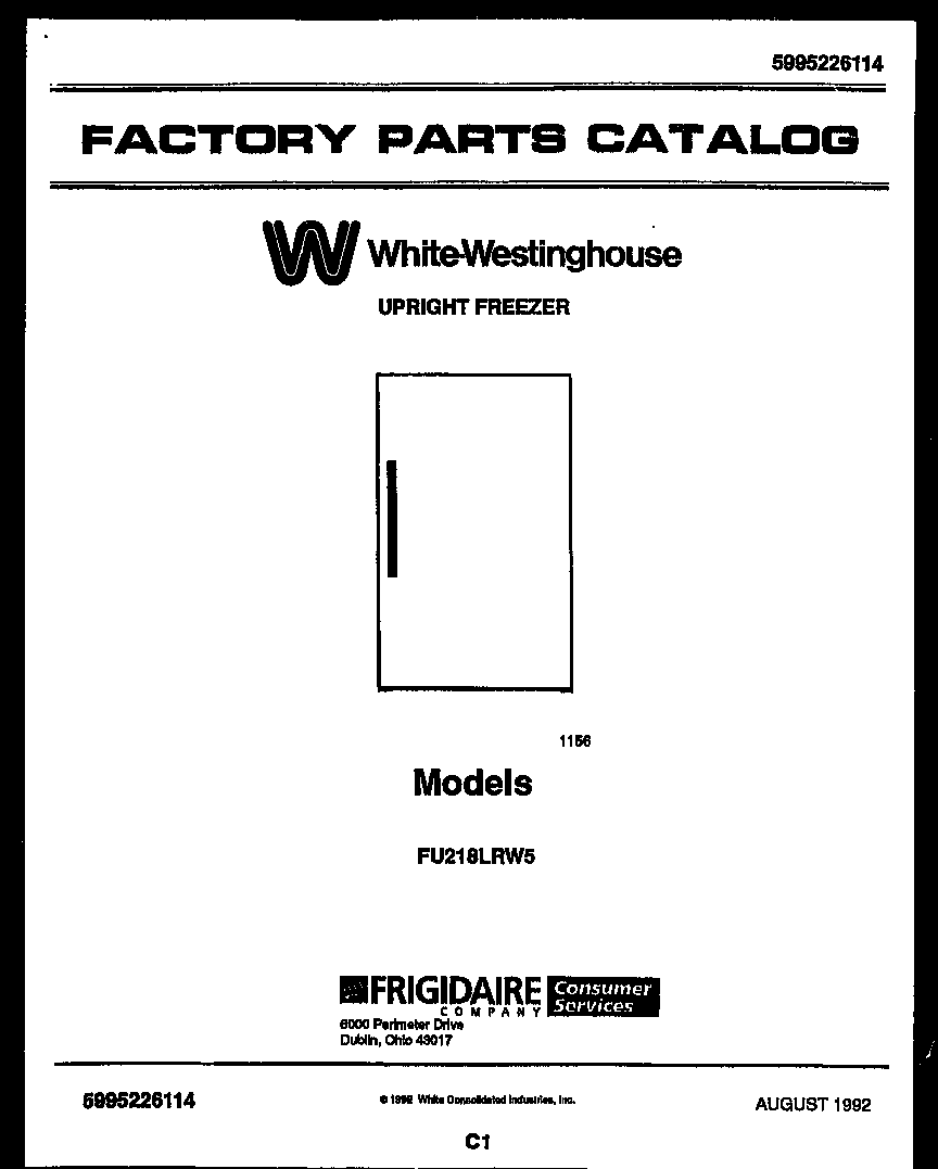 White-Westinghouse FU218LRW5 null diagram