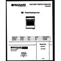 White-Westinghouse GF730RXW1 cover page diagram