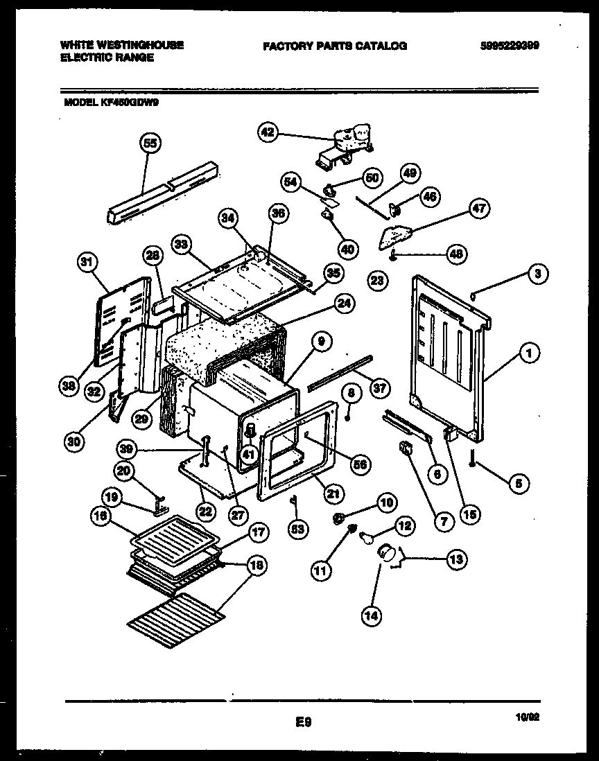 White-Westinghouse KF450GDH9 body parts diagram