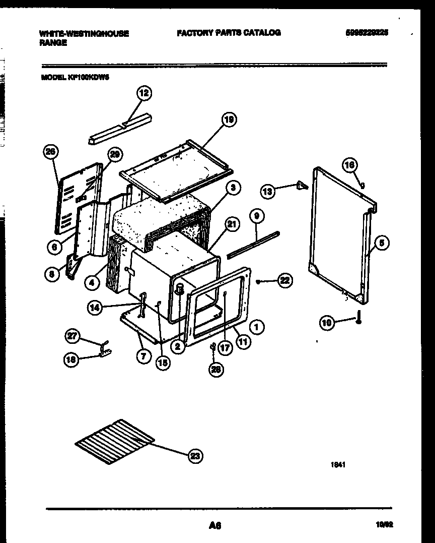 White-Westinghouse KF100KDW5 body parts diagram