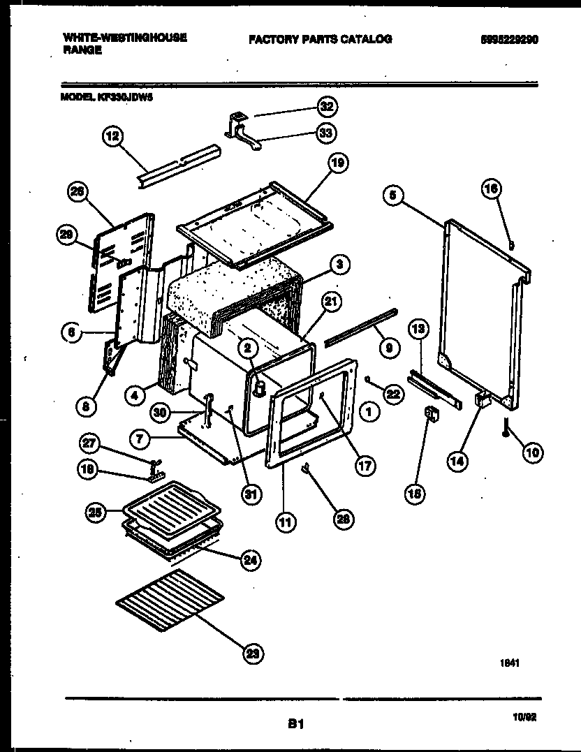 White-Westinghouse KF330JDD5 body parts diagram