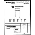 White-Westinghouse RT216TLW0 cover page diagram