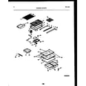 White-Westinghouse RT216TLW0 shelves and supports diagram