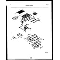White-Westinghouse RT216TLW0 shelves and supports diagram