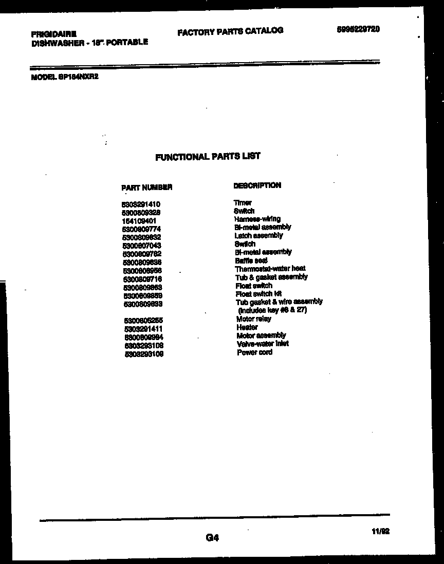 White-Westinghouse KF590HDW7 door parts diagram