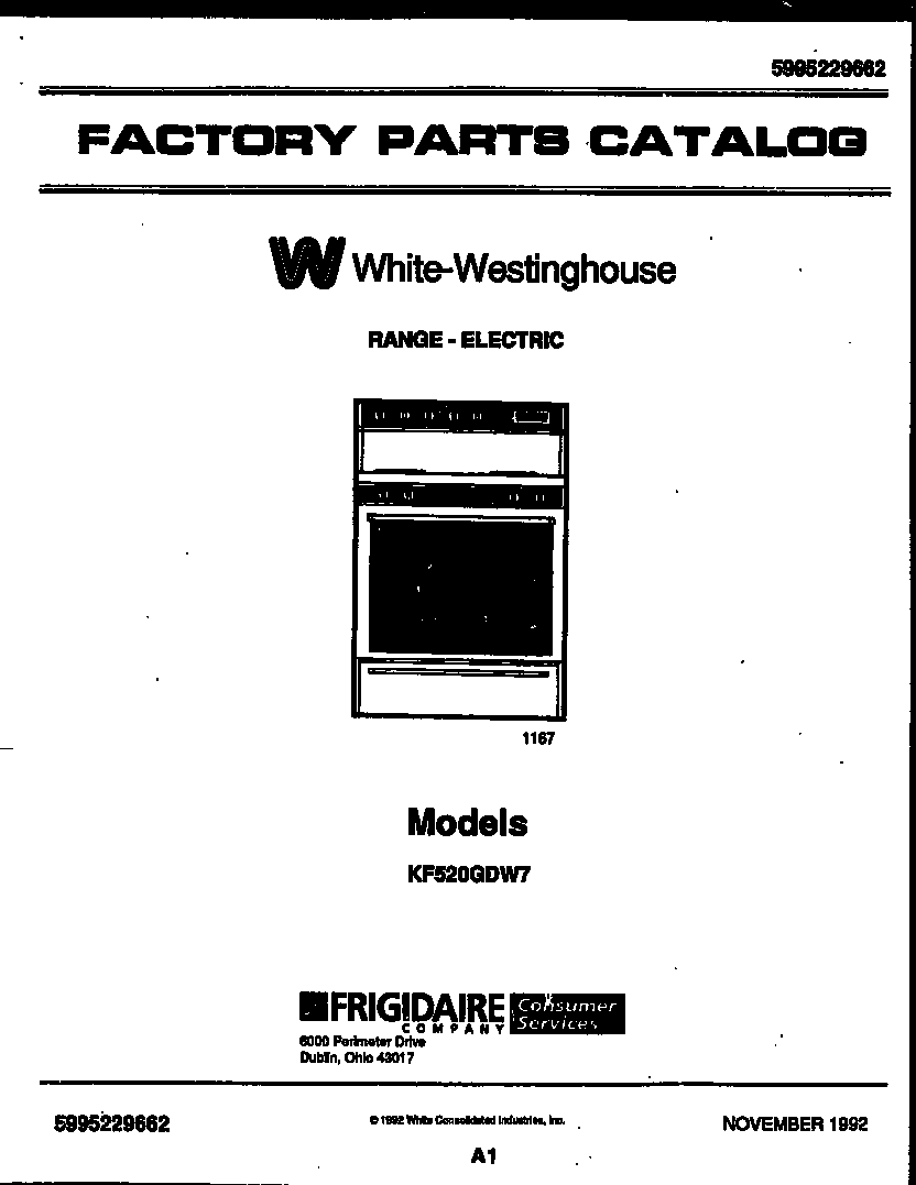 White-Westinghouse KF520GDD7 cover diagram