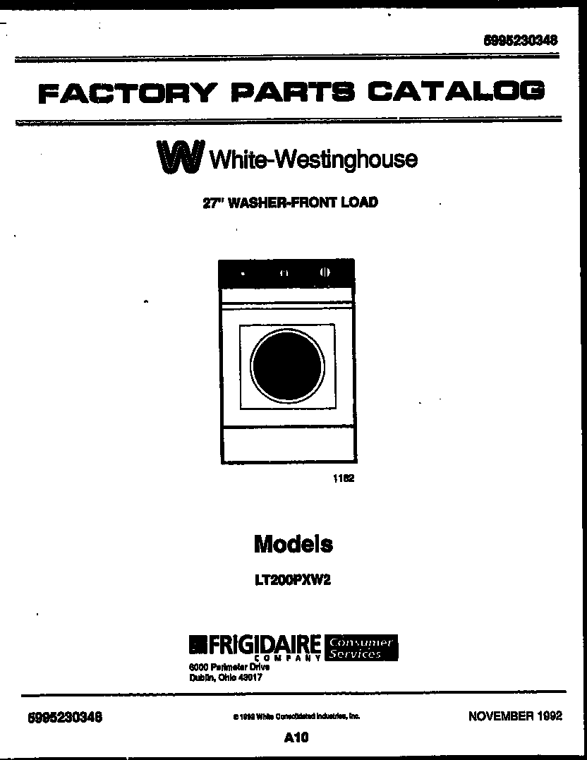 White-Westinghouse LT200PXW2 null diagram