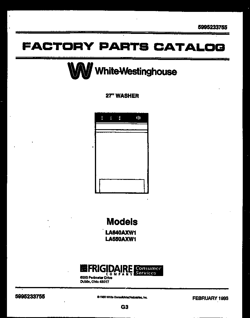White-Westinghouse LA640AXD1 null diagram