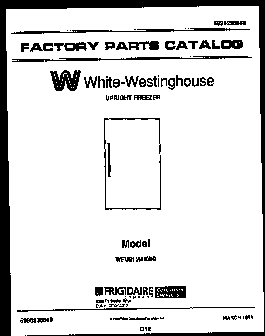 White-Westinghouse WFU21M4AW0 null diagram