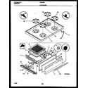 White-Westinghouse GF420RXW2 cooktop and broiler drawer parts diagram
