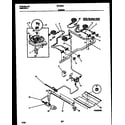White-Westinghouse GF730RXW2 burner, manifold and gas control diagram