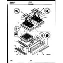 White-Westinghouse GF730RXW2 cooktop and broiler drawer parts diagram