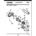 White-Westinghouse DE500ADW6 blower and drive parts diagram