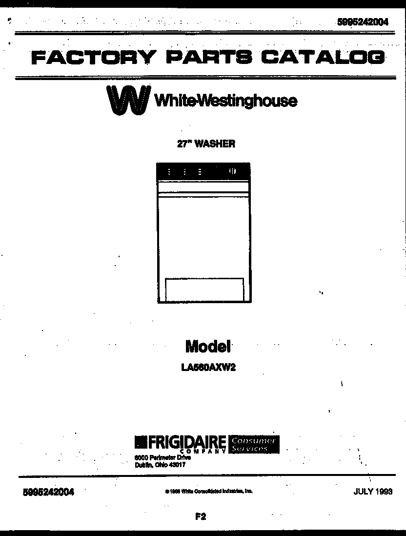 White-Westinghouse LA560AXD2 null diagram