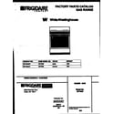White-Westinghouse GF740ND7 cover page diagram