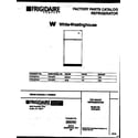 White-Westinghouse RT219PCD1 cover page diagram