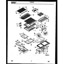 White-Westinghouse PRT217MCH3 shelves and supports diagram