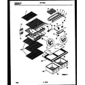 White-Westinghouse PRT173MCW3 shelves and supports diagram
