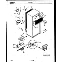 White-Westinghouse PRT173MCW3 system and automatic defrost parts diagram