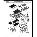 White-Westinghouse RT216PCD1 shelves and supports diagram