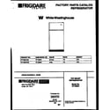 White-Westinghouse RT185NCW2 cover page diagram