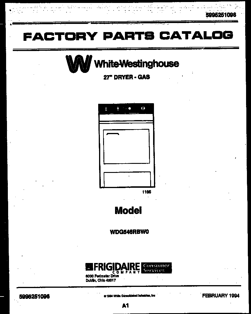 White-Westinghouse WDG546RBD0 null diagram