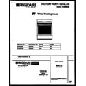 White-Westinghouse GF420RXW3 cover page diagram