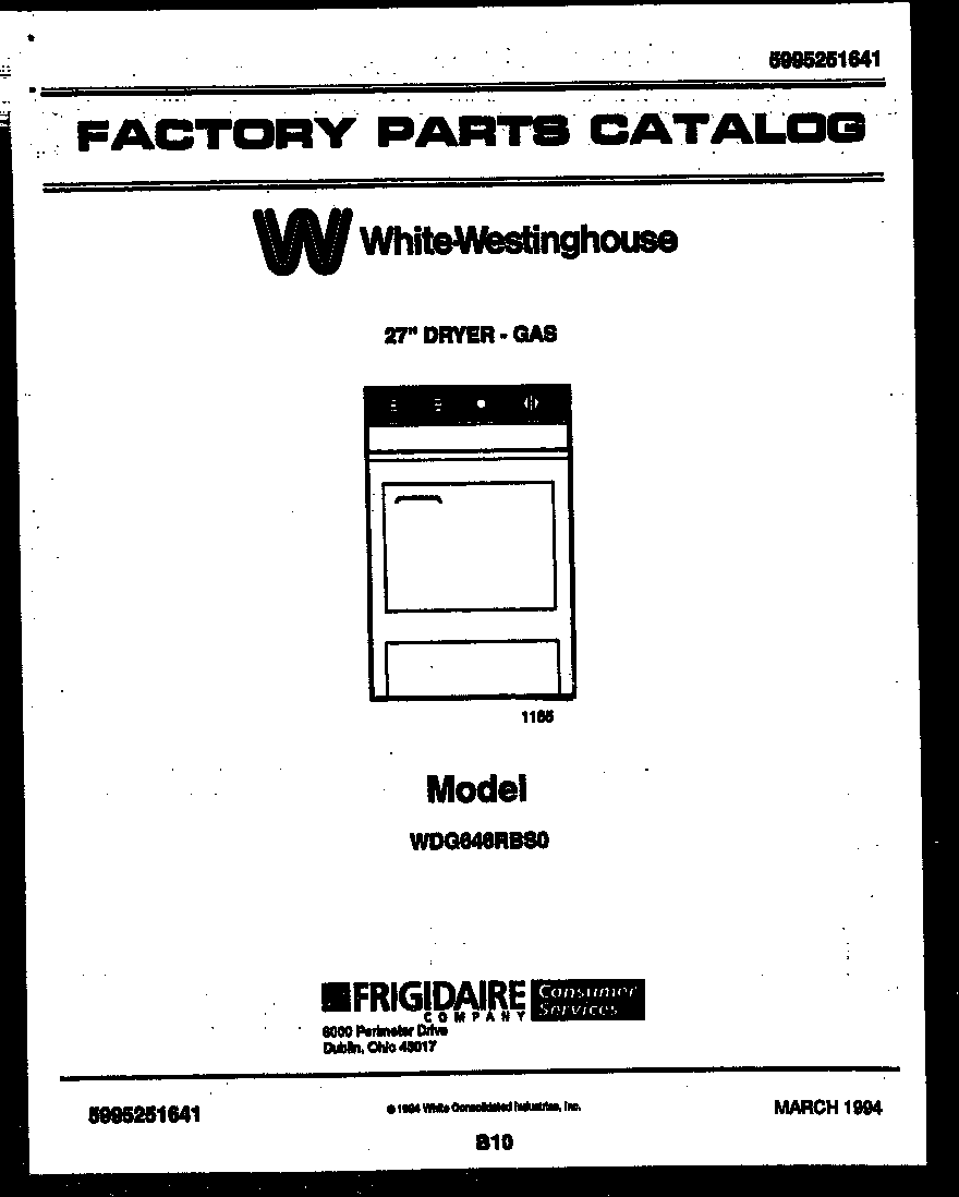 White-Westinghouse WDG646RBSD0 null diagram