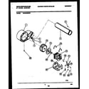 White-Westinghouse WDE436RBD0 blower and drive parts diagram