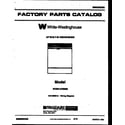 White-Westinghouse WDB212RBM0 cover sheet diagram