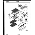 White-Westinghouse WRT14CGAW0 shelves and supports diagram