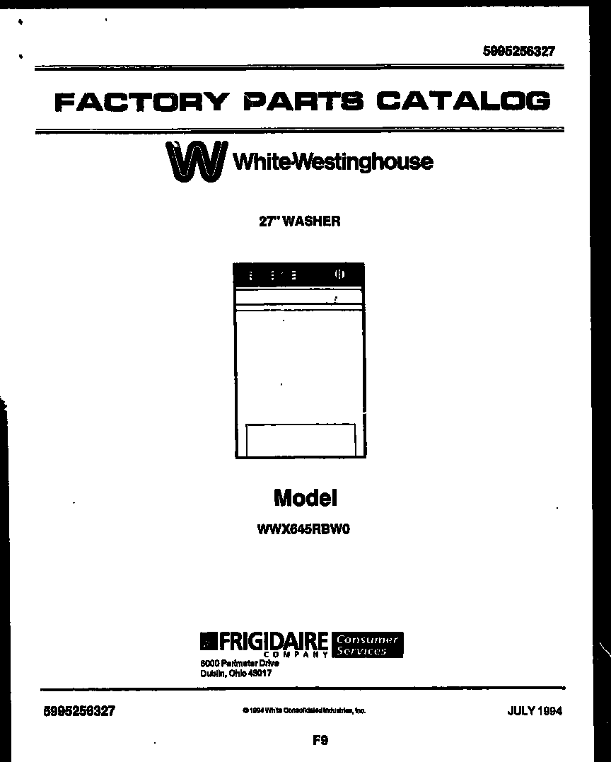 White-Westinghouse WWX645RBW0 null diagram