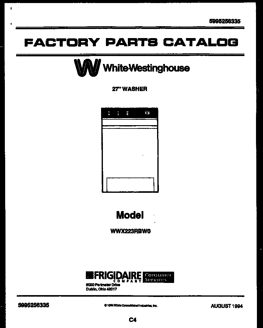White-Westinghouse WWX223RBW0 null diagram