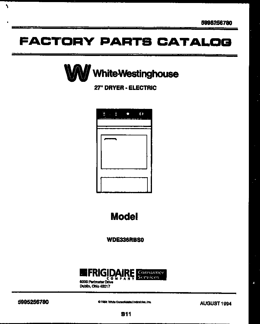 White-Westinghouse WDE336RBS0 null diagram