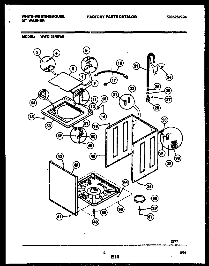 White-Westinghouse WWX123RBW0 cabinet parts diagram