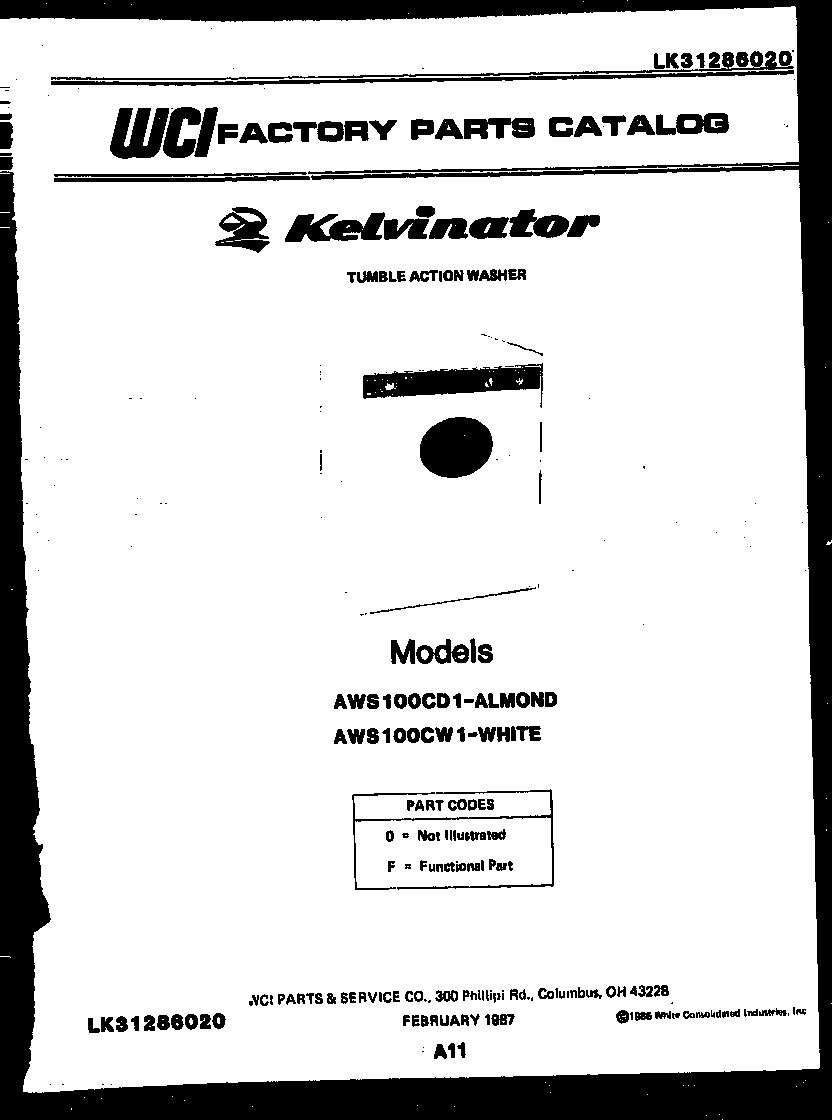 Kelvinator AWS100C1D null diagram