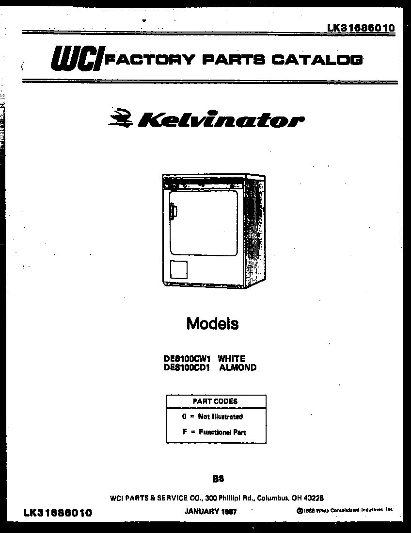 Kelvinator DES100CW1 null diagram