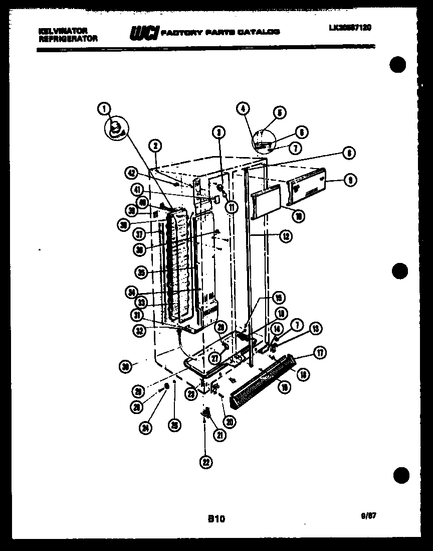 Kelvinator FSK190AN5V cabinet parts diagram
