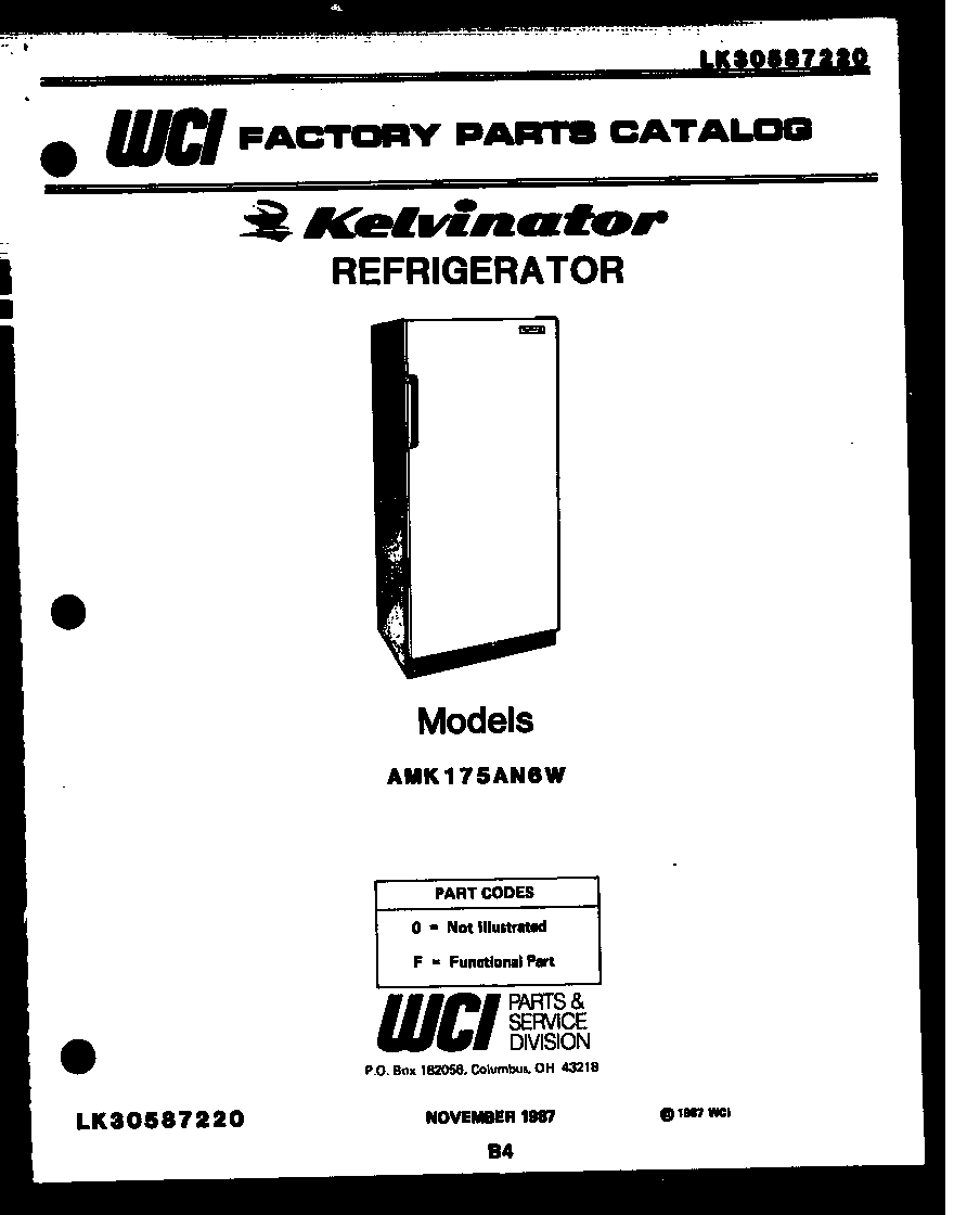 Kelvinator AMK175AN6V cover page diagram