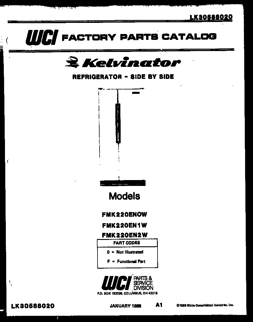 Kelvinator FMK220EN2F front cover diagram