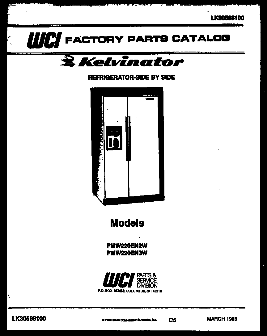 Kelvinator FMW220EN3T front cover diagram