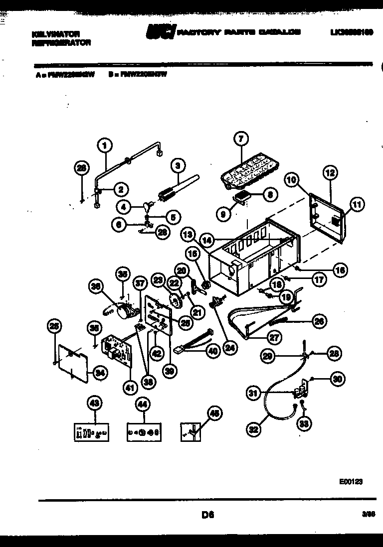 Kelvinator FMW220EN3T interior parts diagram