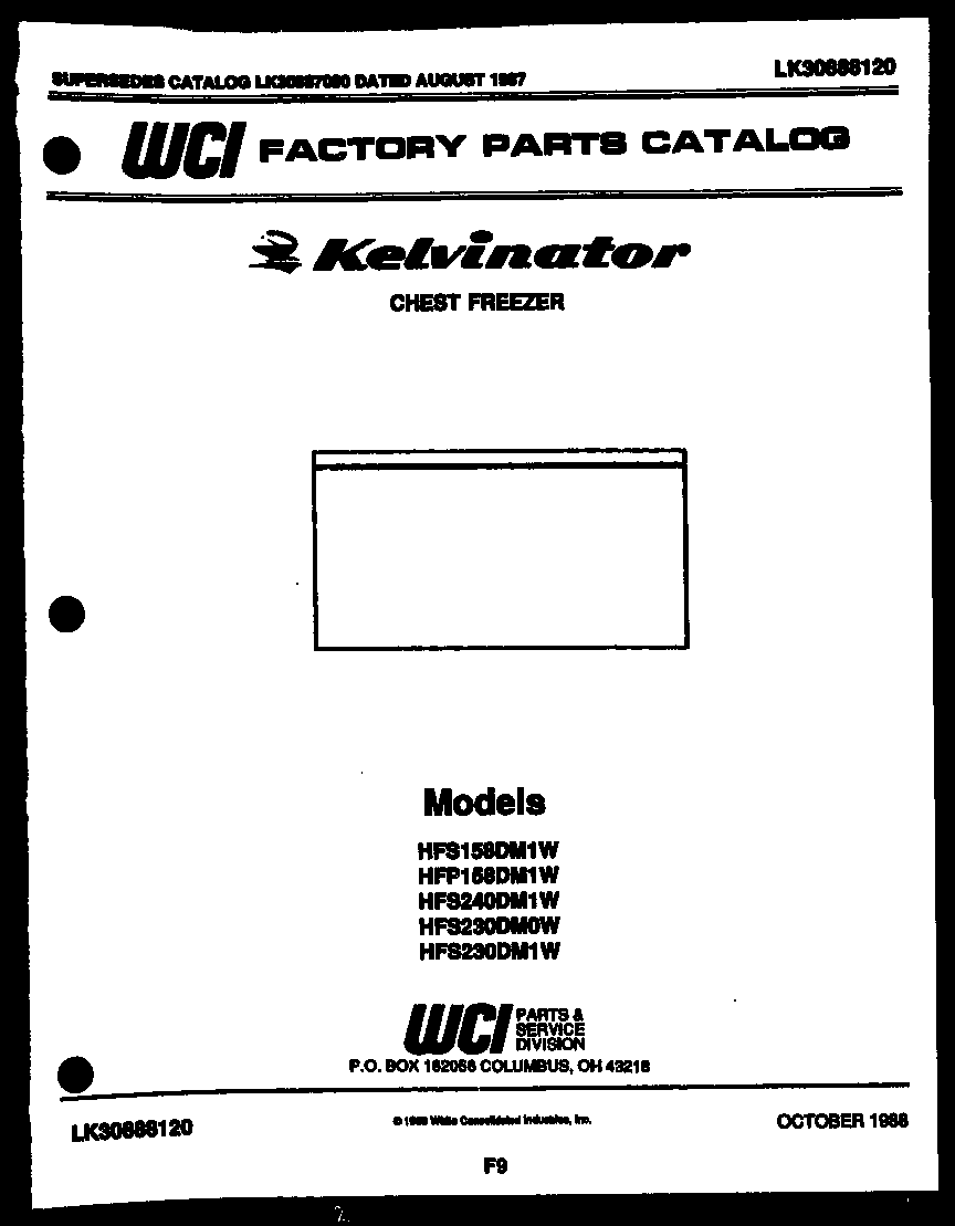 Kelvinator HFP158DM1W null diagram