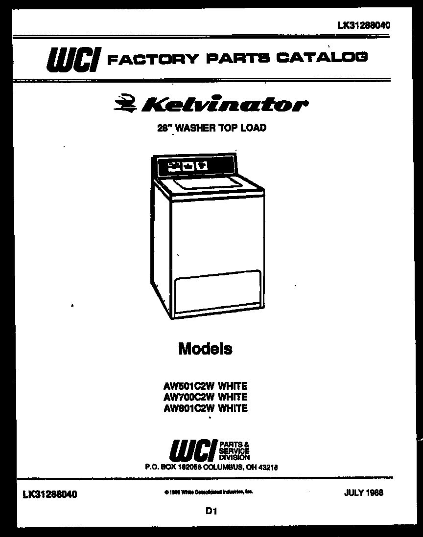 Kelvinator AW700C2D null diagram