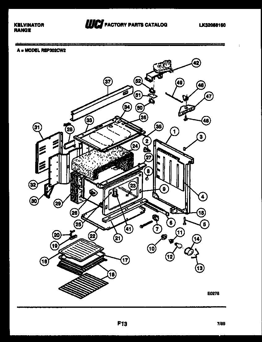 Kelvinator REP302CW2 body parts diagram
