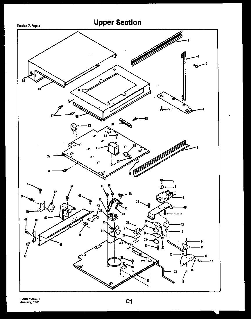 Kelvinator TSK140PN0W cabinet parts diagram